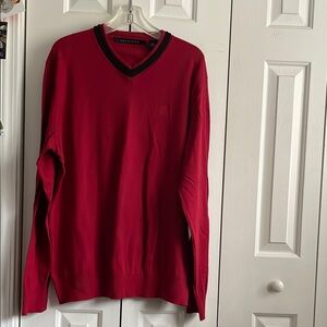 Red V-Neck Sweater